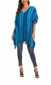 20230308 stripe poncho 3X4X