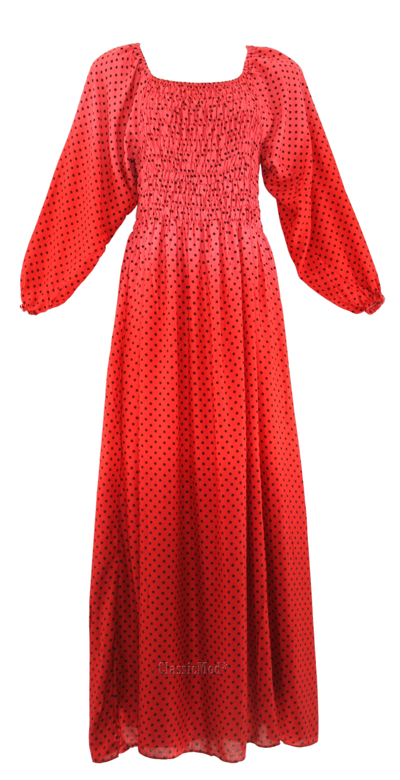 BLUE-Long-Sleeves-Polka-Dot-Modern-Muslimah-Maxi-Dress-SZ-XS-S-2-4-6-8